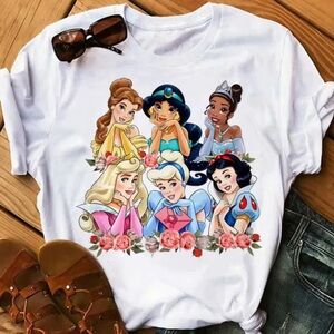 White Princess Graphic Tee - Women Tops x